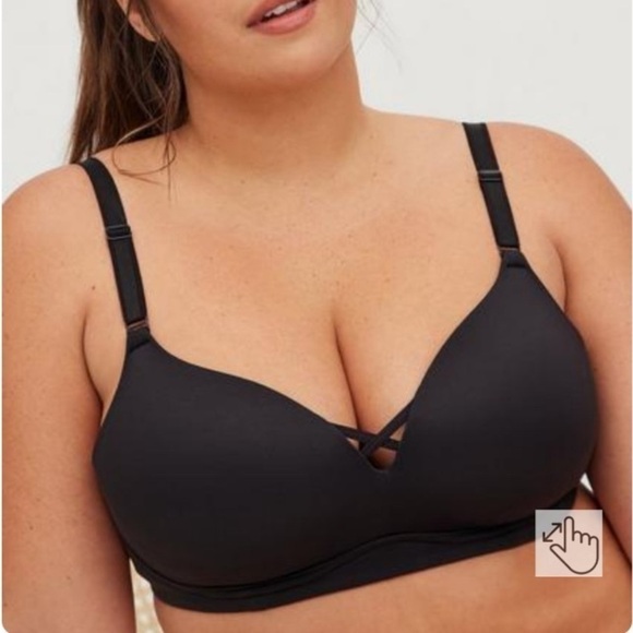 TORRID NWT 360 XO BACK SMOOTHING WIRE-FREE PUSH-UP PLUNGE BRA 42 DDD Everday Bra - Picture 11 of 11